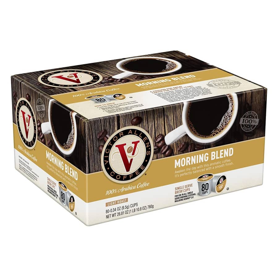 Victor Allen's Coffee Morning Blend K-Cup 80-Pack Box for $32
