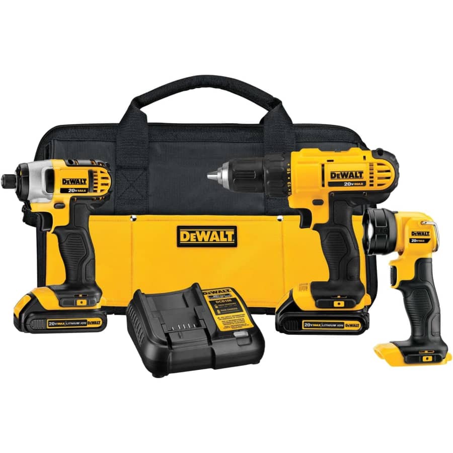 DeWalt 20V MAX 3-Tool Cordless Drill Combo Kit for $149 w/ Prime