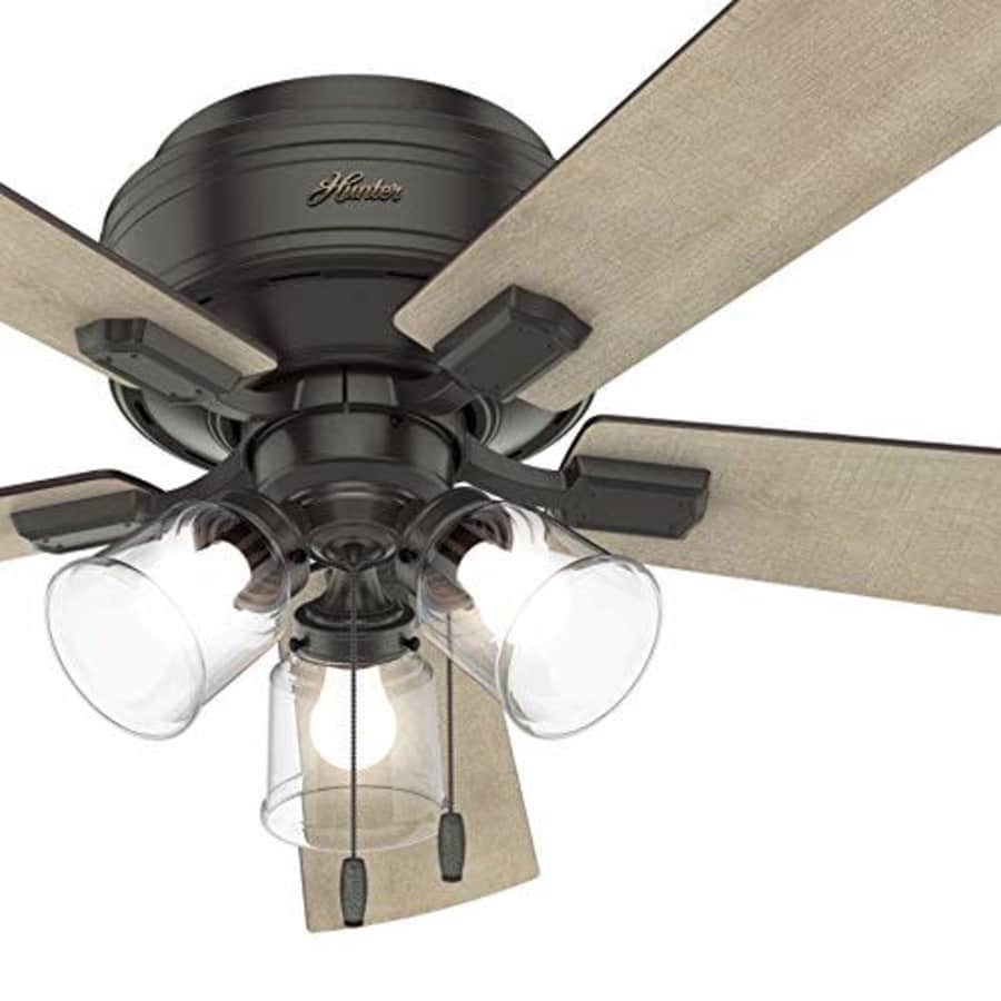 Hunter Fan 52 inch Noble Bronze Finish Ceiling Fan with LED Light Kit, 5 Blade (Renewed) for $86
