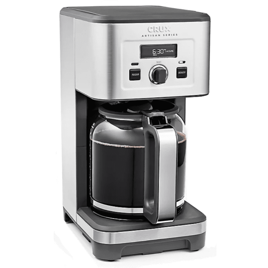 Crux Artisan Series 14-Cup Programmable Coffee Maker for $45 Crux Artisan Series 14-Cup Programmable Coffee Maker for $45