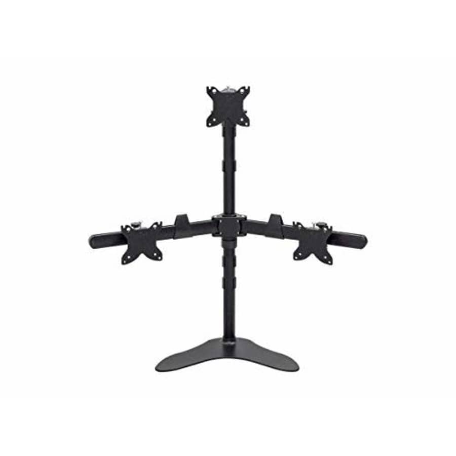 Monoprice Triple Monitor Pyramid Free Standing Desk Mount 1534; - 3034, Black, Model:115707 for $72