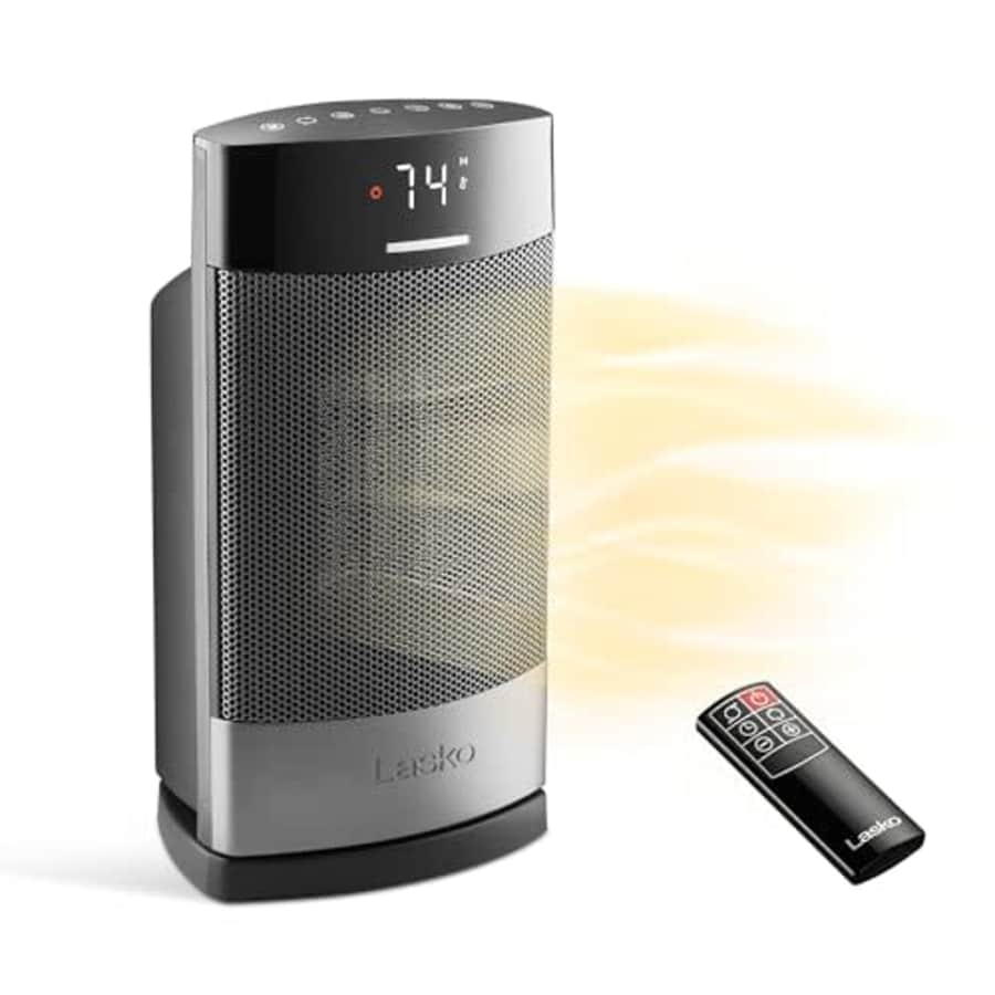Lasko Ellipse Ceramic Tabletop Heater for Home with Tip-Over Switch, Child Lock, Digital Display, for $62 Lasko Ellipse Ceramic Tabletop Heater for Home with Tip-Over Switch, Child Lock, Digital Display, for $62
