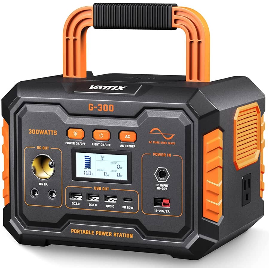 Vattix 296Wh Portable Power Station for $199