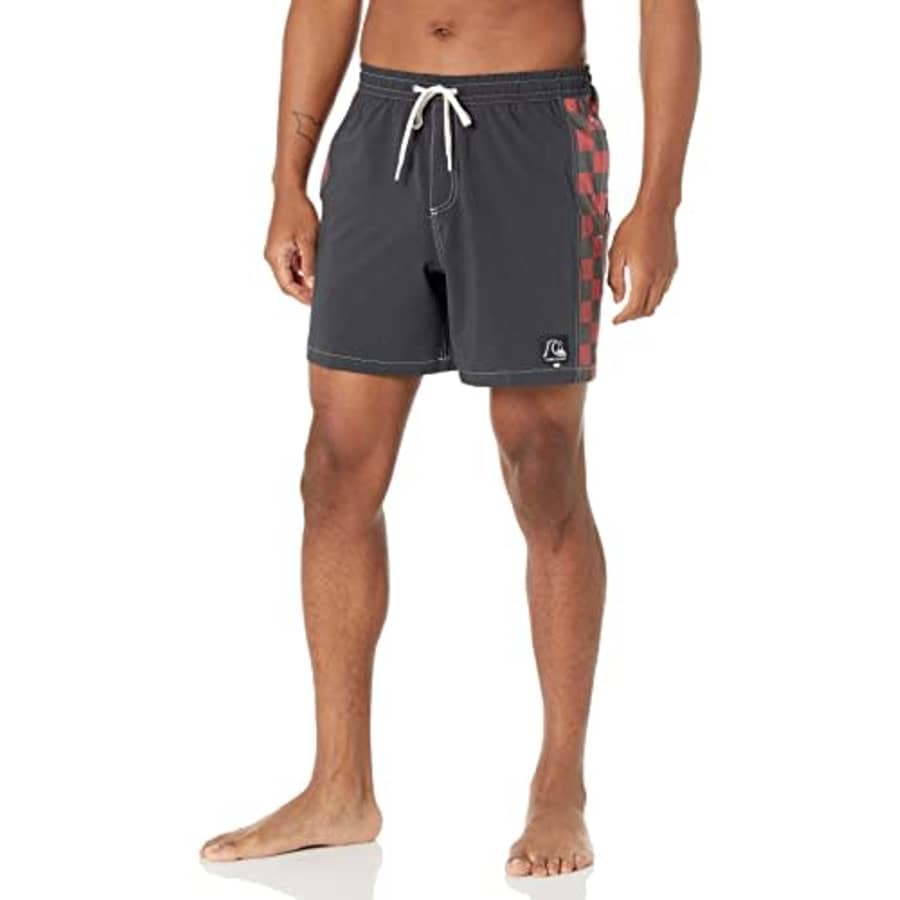 Quiksilver Men's Standard Original Arch 17Nb Elastic Waist Volley Swim Trunk Bathing Suit, Tarmac, for $56 Quiksilver Men's Standard Original Arch 17Nb Elastic Waist Volley Swim Trunk Bathing Suit, Tarmac, for $56