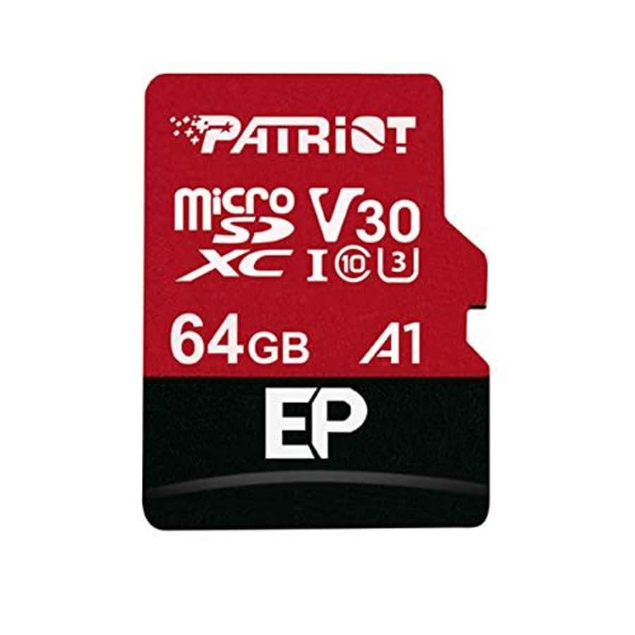 Patriot 64GB A1 / V30 Micro SD Card for Android Phones and Tablets, 4K Video Recording - for $7
