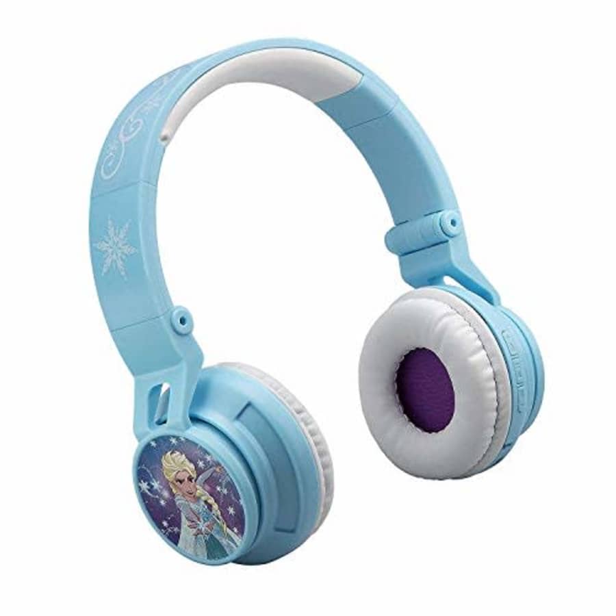 eKids Frozen Bluetooth Headphones Disney Movie Wireless Kid Friendly Sound with Anna & Elsa Graphics for $30 eKids Frozen Bluetooth Headphones Disney Movie Wireless Kid Friendly Sound with Anna & Elsa Graphics for $30