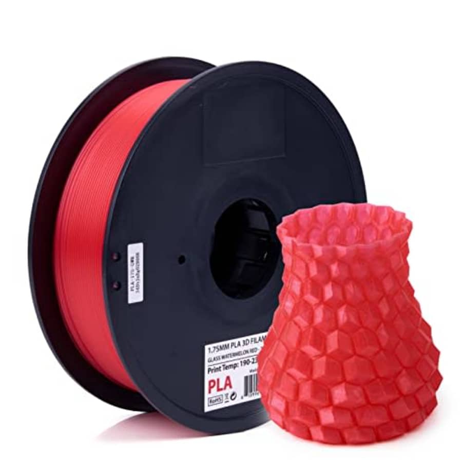 Inland Glass PLA 3D Printer Filament 1.75mm - Dimensional Accuracy +/- 0.03 mm - 1 kg Spool (2.2 for $25