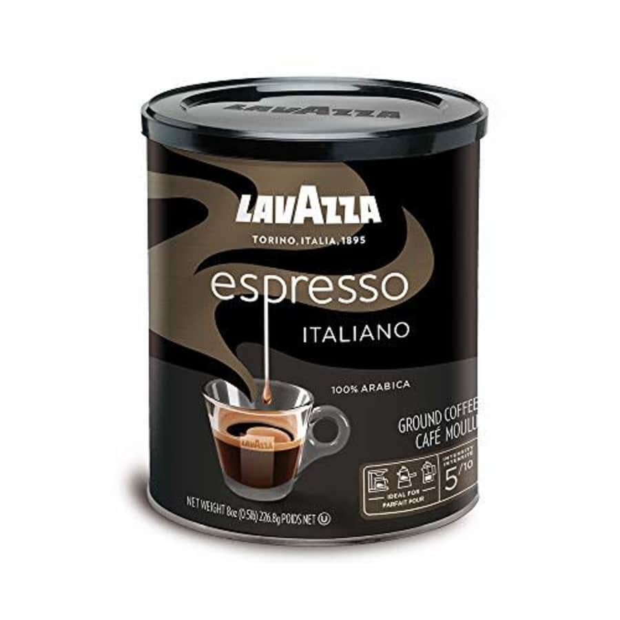Lavazza Espresso Italiano Ground Coffee Blend, Medium Roast, 8-Ounce Cans,Pack of 4 (Packaging may for $23