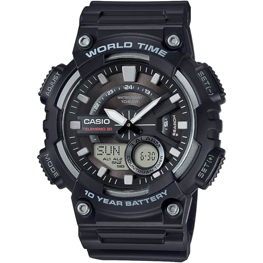 Casio Men's Analog and Digital Quartz Black Watch for $22 Casio Men's Analog and Digital Quartz Black Watch for $22