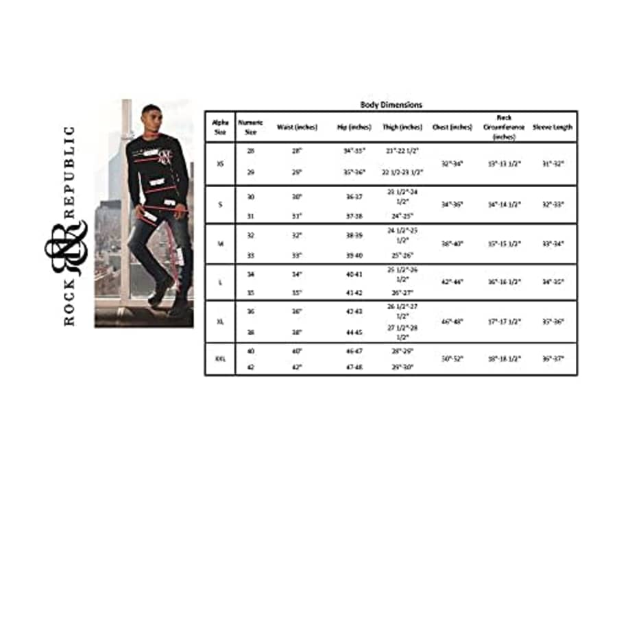 Rock & Republic Men's Long Sleeve Nylon Pocket T-Shirt, Black, Small for $24