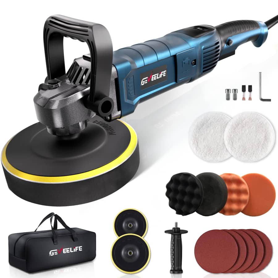 GeveeLife 6" / 7" 1,600W 7-Speed Rotary Car Buffer Polisher for $30 w/ Prime GeveeLife 6" / 7" 1,600W 7-Speed Rotary Car Buffer Polisher for $30 w/ Prime