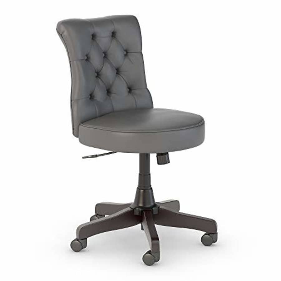 Bush Furniture Bush Business Furniture Arden Lane Mid Back Tufted Office Chair, Dark Gray Leather for $170