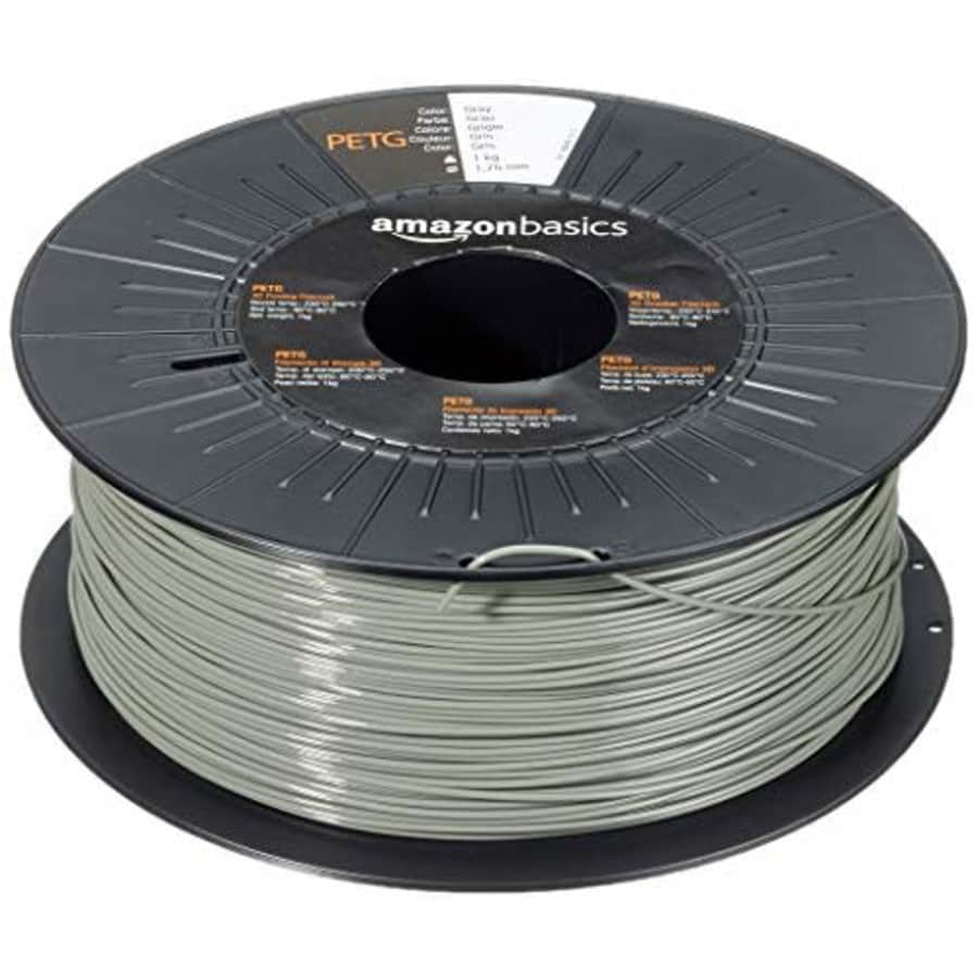 Amazon Basics PETG 3D Printer Filament, 1.75mm, Gray, 1 kg Spool for $27 Amazon Basics PETG 3D Printer Filament, 1.75mm, Gray, 1 kg Spool for $27