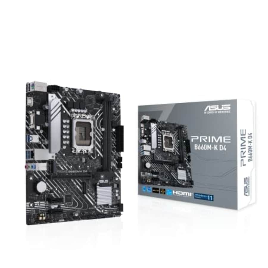 ASUS PRIME B660M-K D4 Intel LGA 1700 mATX Motherboard PCIe4.0, 2xM.2, DDR4, HDMI, D-Sub, Realtek for $267