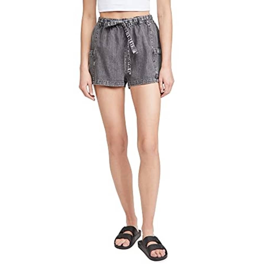 BB DAKOTA Women's California Girls Shorts, Washed Black, M for $24