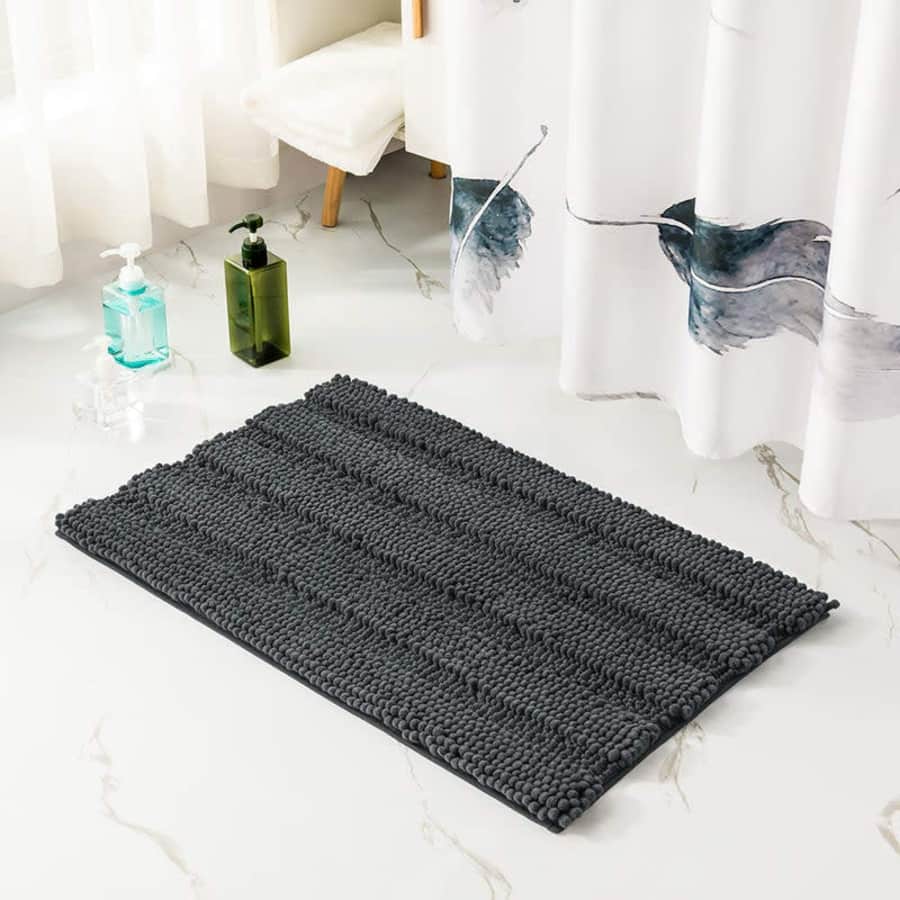 Chenille Extra Soft Striped Plush Bathroom Rugs Family Packs at Subrtex: Up to 73% off
