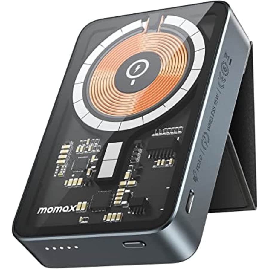 Momax Q.Mag Power 11 10,000mAh Magnetic Wireless Power Bank w/ Stand for $35