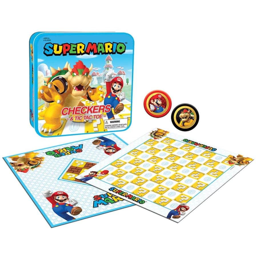 USAopoly Super Mario Checkers & Tic-Tac-Toe Collector's Game Set for $22