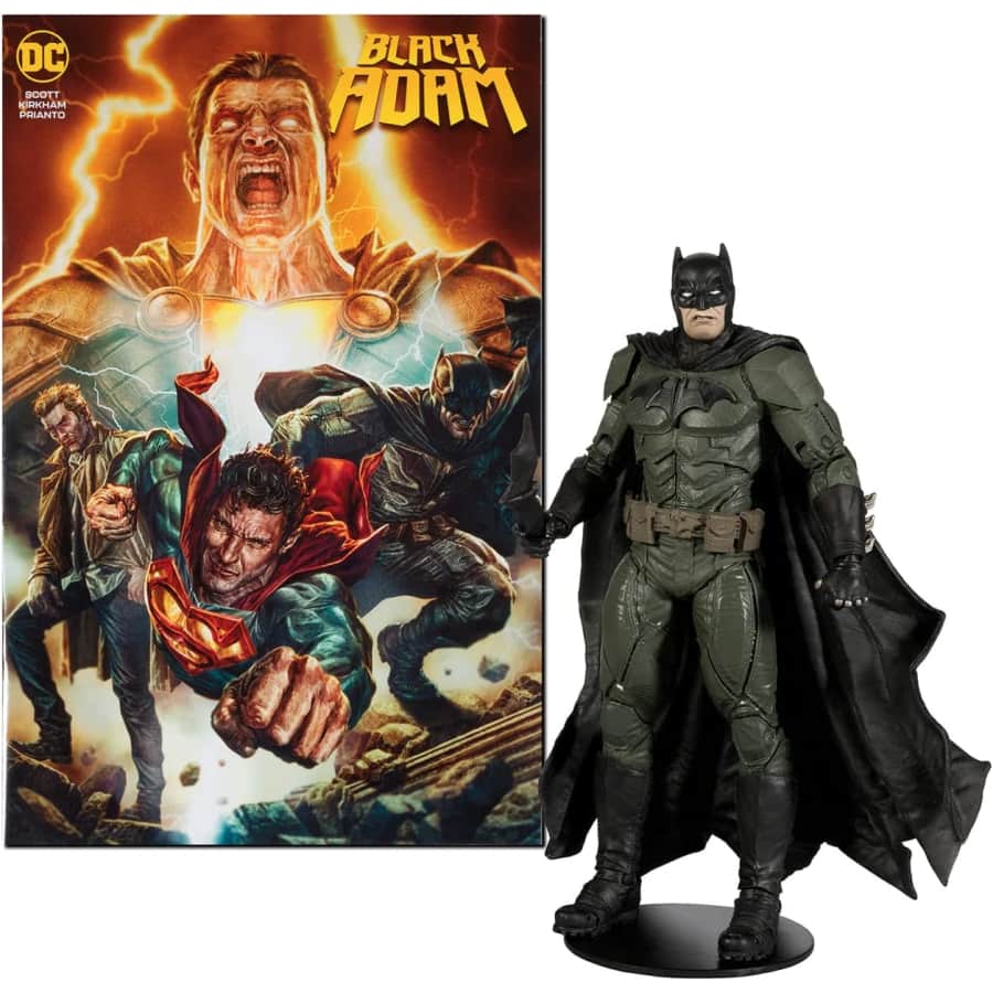 McFarlane Toys Black Adam Wave 1 Batman 7" Figure w/ Comic for $17