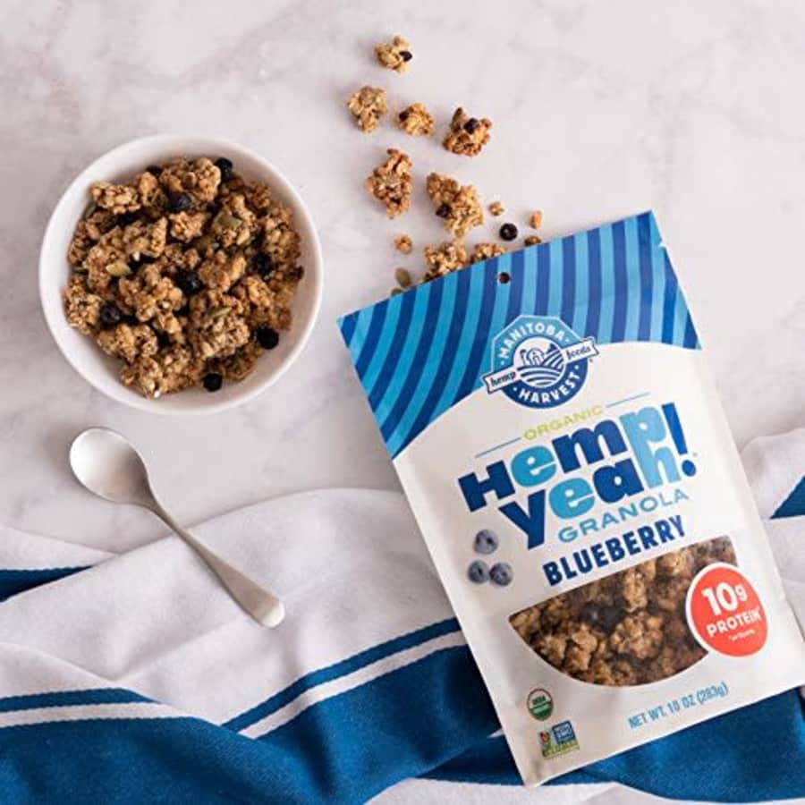 Manitoba Harvest Hemp Yeah! Granola, Blueberry, 10oz, with 10 g of Protein, 3.6 g Omegas, 3 g of for $29
