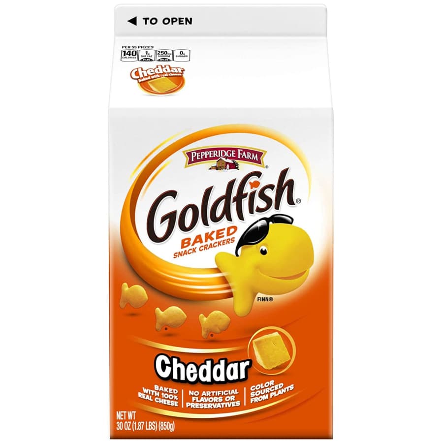 Pepperidge Farm Goldfish Cheddar Crackers 30-oz. Carton 2-Pack for $25