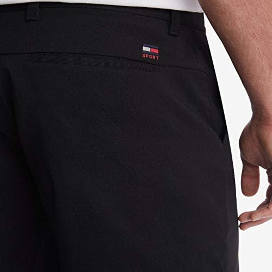 Tommy Hilfiger Men's Sport Tech Chino Shorts, TH DEEP Black, 29 for $13