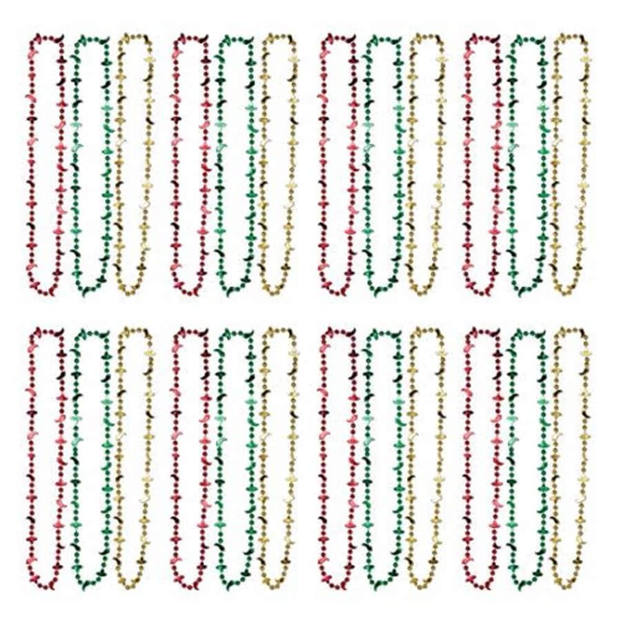 Beistle S57262AZ4 Plastic Fiesta Beaded Necklaces 24 Piece Mexican Party Supplies Chili Pepper for $12