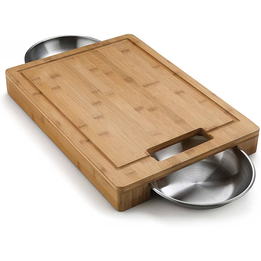 Napoleon Pro Cutting Board w/ Stainless Steel Bowls for $65 Napoleon Pro Cutting Board w/ Stainless Steel Bowls for $65