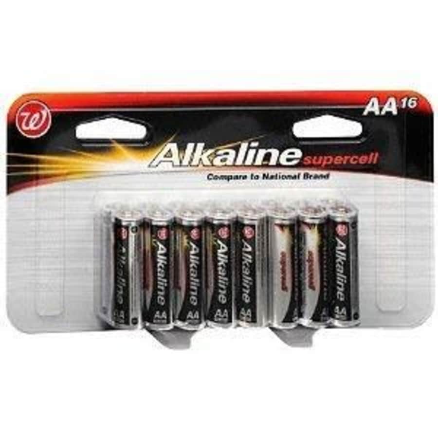 Walgreens Alkaline Supercell Batteries, AA, 16 ea for $19