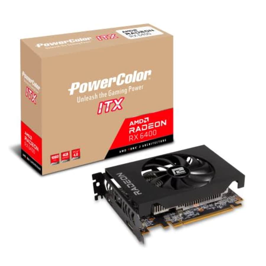 PowerColor AMD Radeon RX 6400 ITX Graphics Cardwith 4GB GDDR6 Memory for $173