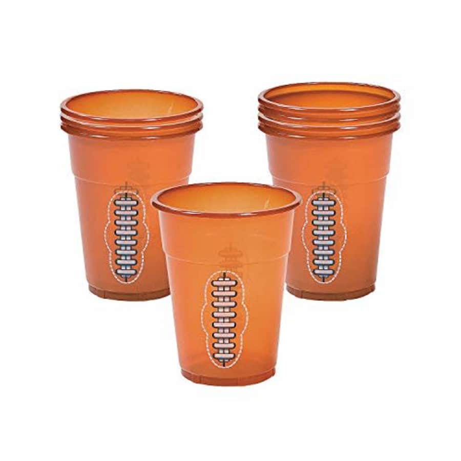 Fun Express - Football Disposable Cups (50pc) - Party Supplies - Drinkware - Disposable Cups - 50 for $15