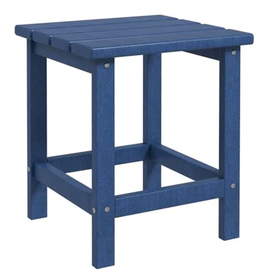 Outsunny Adirondack Side Table, Square Patio End Table, Weather Resistant 15" Outdoor HDPE Table for $50 Outsunny Adirondack Side Table, Square Patio End Table, Weather Resistant 15" Outdoor HDPE Table for $50