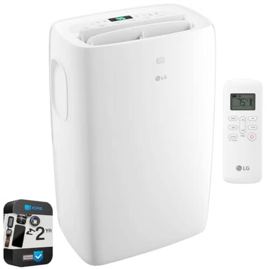 LG LP0621WSR 6,000 BTU Portable Air Conditioner and Dehumidifer (Renewed) Bundle with 2 YR CPS for $250