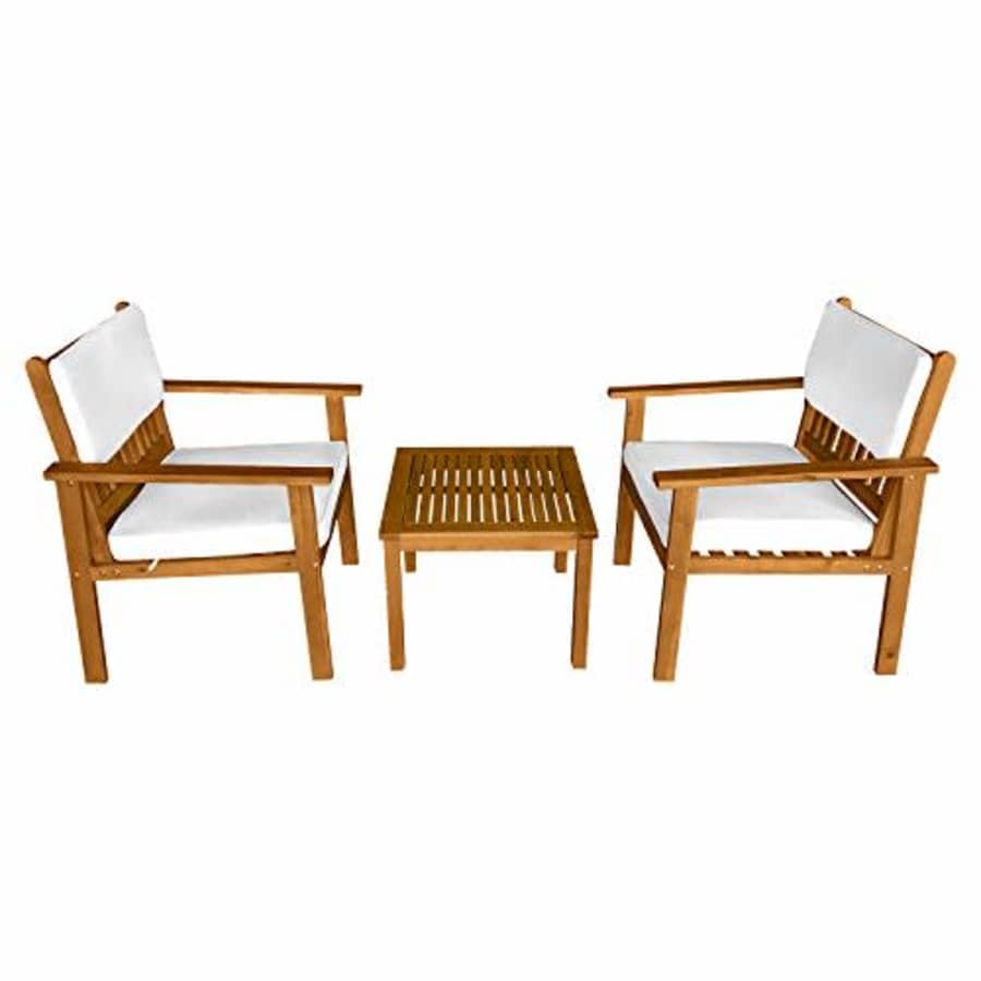 FDW 3-Piece Acacia Wood Patio Bistro Set Patio Furniture Outdoor Chat Conversation Table Chair Set for $157 FDW 3-Piece Acacia Wood Patio Bistro Set Patio Furniture Outdoor Chat Conversation Table Chair Set for $157