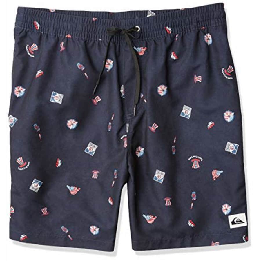 Quiksilver Men's 4TH of July Volley 18 Boardshort, Navy Blazer, S for $45