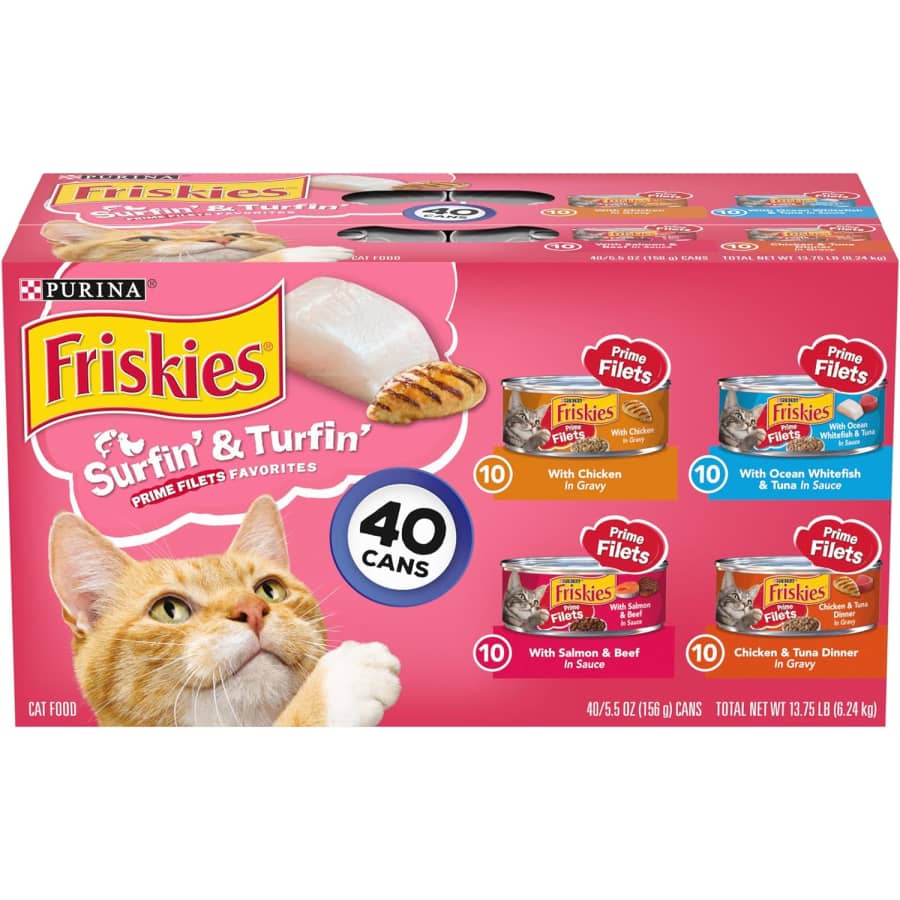 Purina Friskies Wet Cat Food 40-Piece Variety Pack for $31