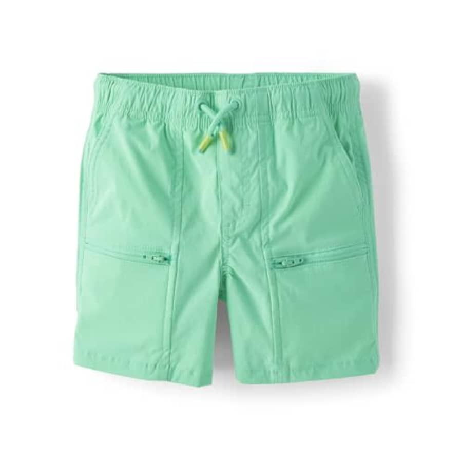 Gymboree,Boys,and Toddler Quick Dry Tie Front Jogger Shorts for $10