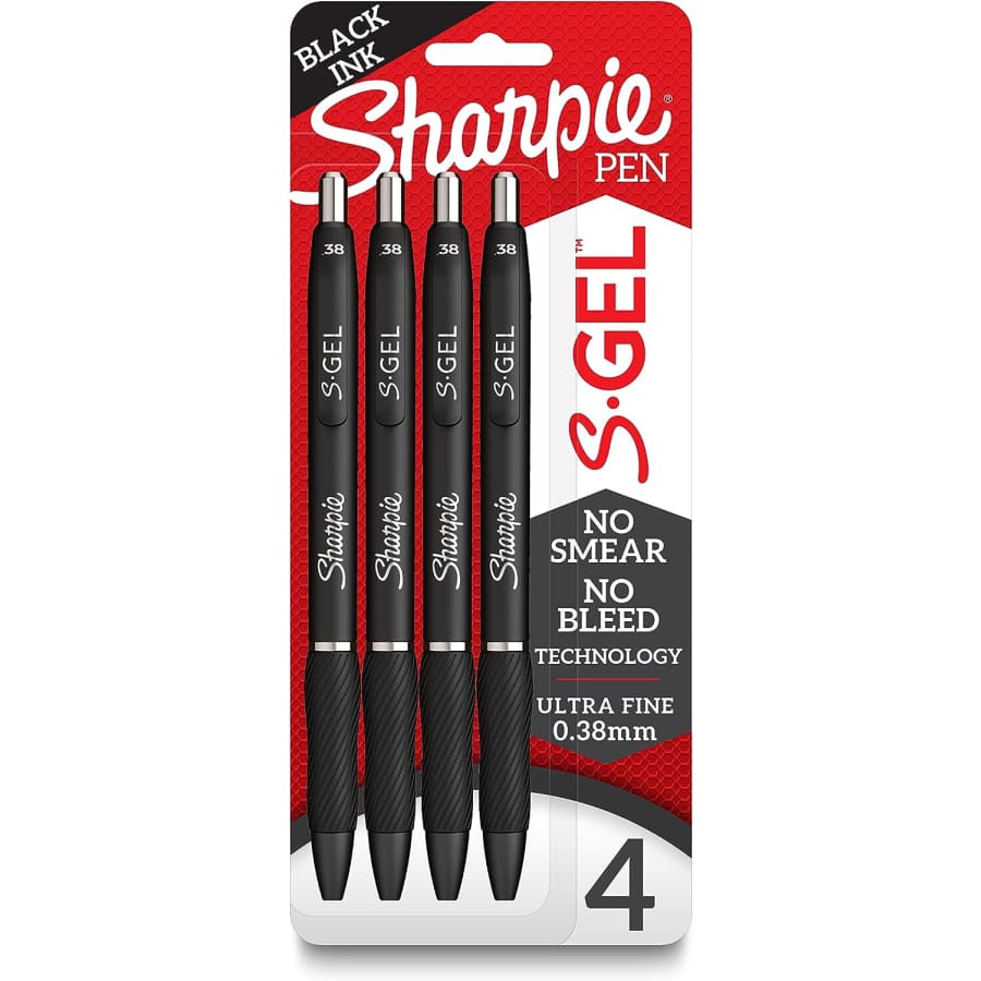 Sharpie Ultra Fine Point S-Gel Pen 4-Pack for $5