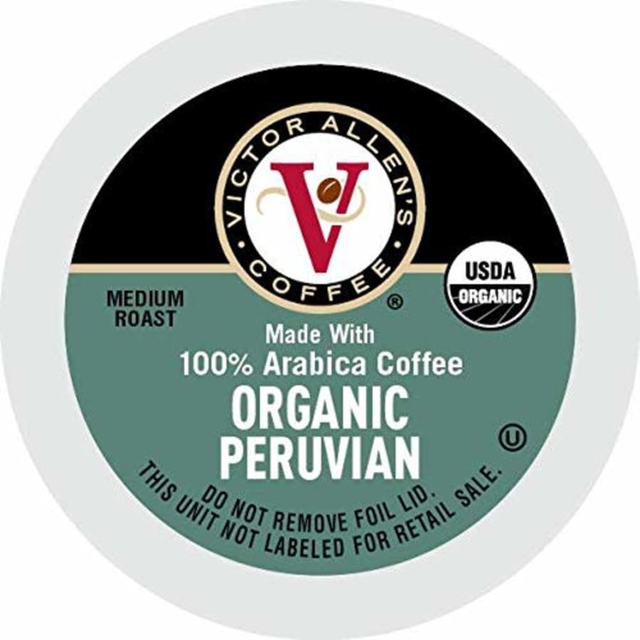 Victor Allen's Coffee K Cups, Organic Peruvian Single Serve Medium Roast Coffee, 80 Count, Keurig for $35 Victor Allen's Coffee K Cups, Organic Peruvian Single Serve Medium Roast Coffee, 80 Count, Keurig for $35