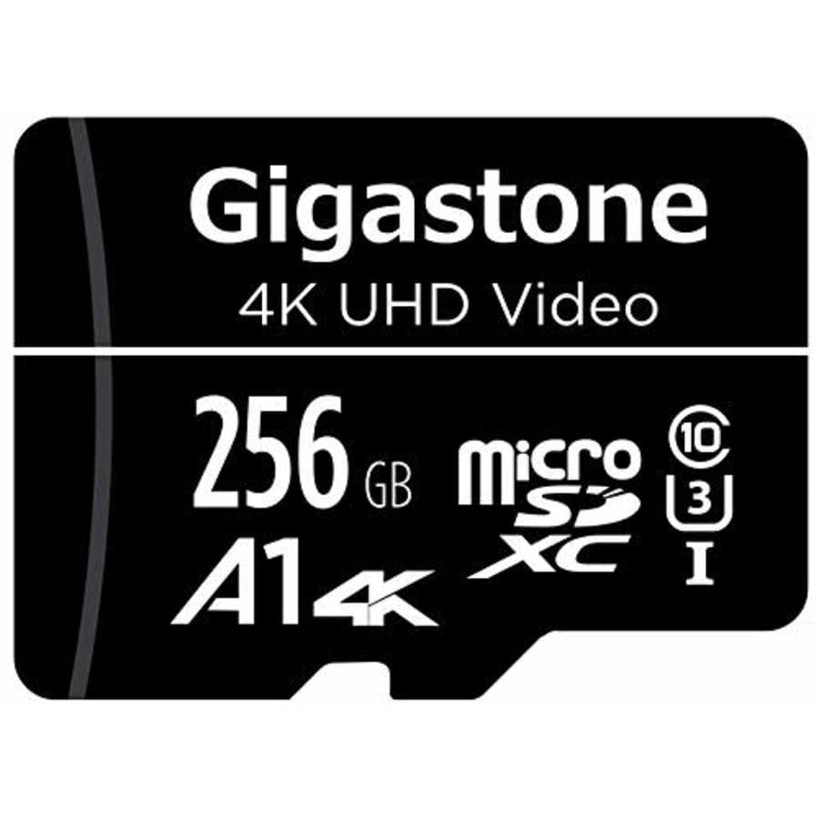 Gigastone 256GB Micro SD Card, 4K UHD Video, Surveillance Security Cam Action Camera Drone for $35