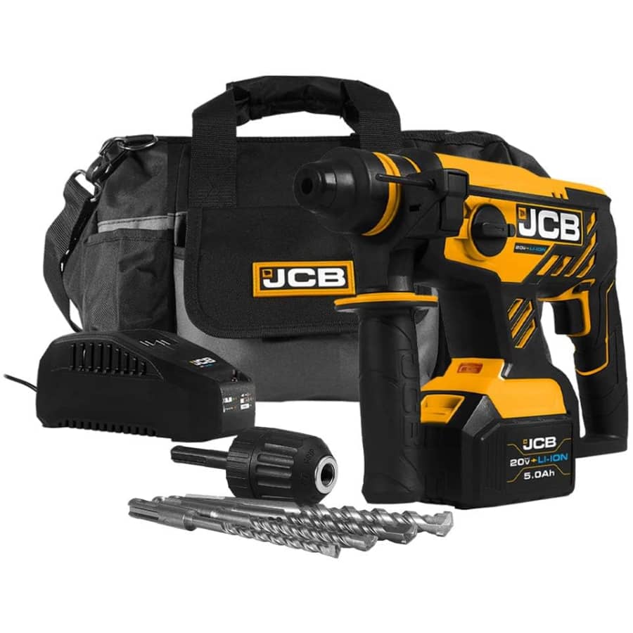 JCB 20V Brushless Impact Hammer w/ Battery & Charger for $165