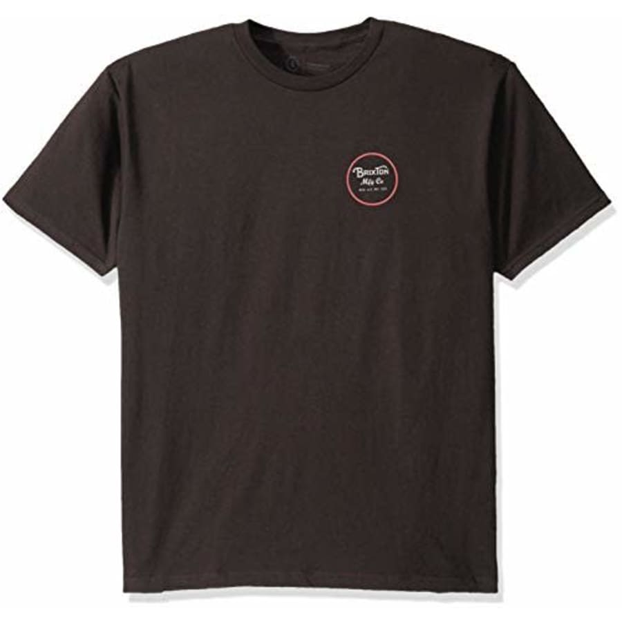 Brixton Men's Wheeler II Standard FIT Short Sleeve T-Shirt, Washed Black/White, S for $10 Brixton Men's Wheeler II Standard FIT Short Sleeve T-Shirt, Washed Black/White, S for $10
