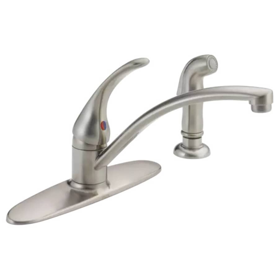 Delta Foundations 1-Handle Kitchen Faucet for $41 Delta Foundations 1-Handle Kitchen Faucet for $41