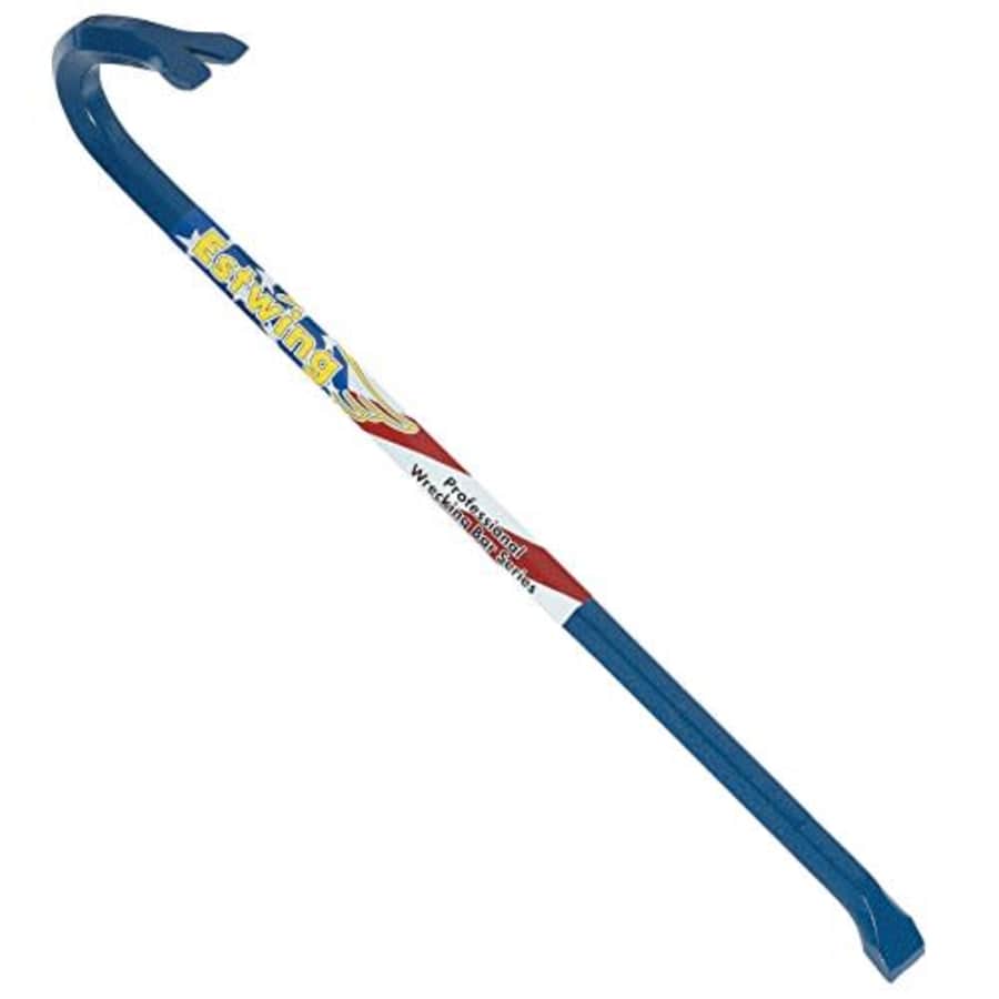 Estwing Gooseneck Wrecking Bar - 5/8" x 18" Pry Bar with Angled Chisel End & Forged Steel for $12 Estwing Gooseneck Wrecking Bar - 5/8" x 18" Pry Bar with Angled Chisel End & Forged Steel for $12