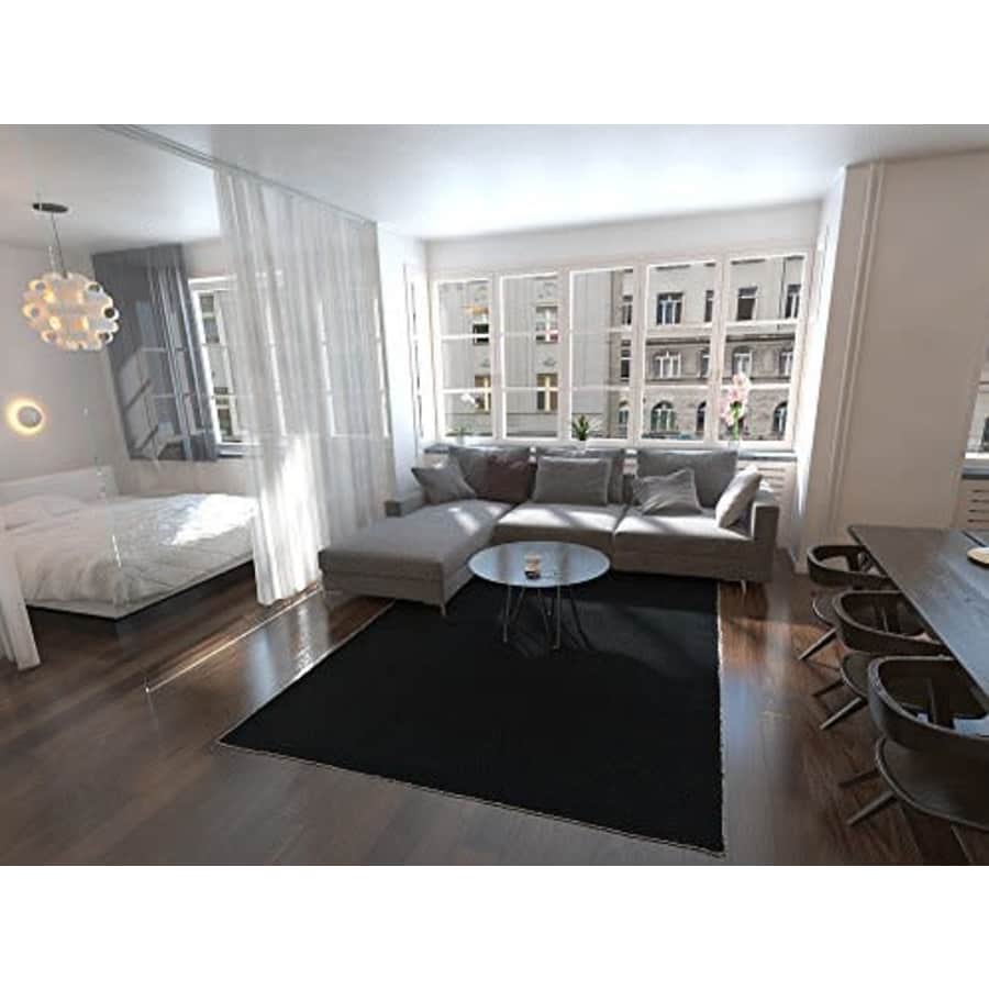 Unique Loom Solo Solid Shag Collection Modern Plush Jet Black Area Rug (7' 0 x 10' 0) for $100 Unique Loom Solo Solid Shag Collection Modern Plush Jet Black Area Rug (7' 0 x 10' 0) for $100