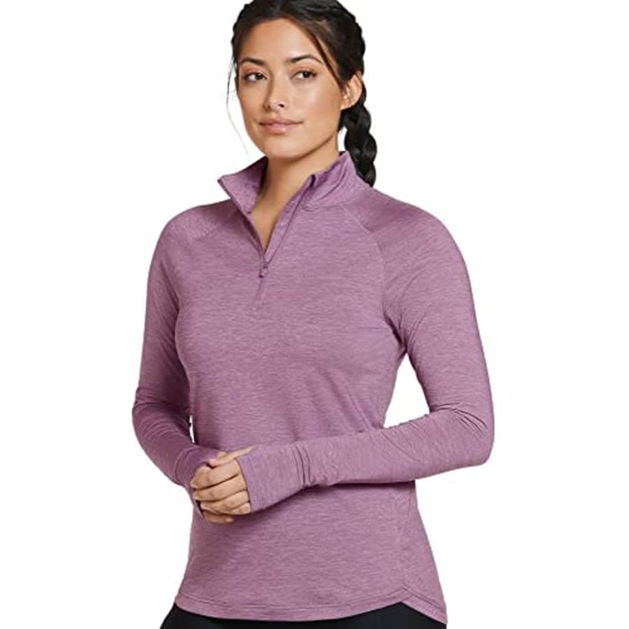 Jockey Women's Activewear Tech Stretch Performance 1/2 Zip, Purple Fog Space Dye, m for $17 Jockey Women's Activewear Tech Stretch Performance 1/2 Zip, Purple Fog Space Dye, m for $17