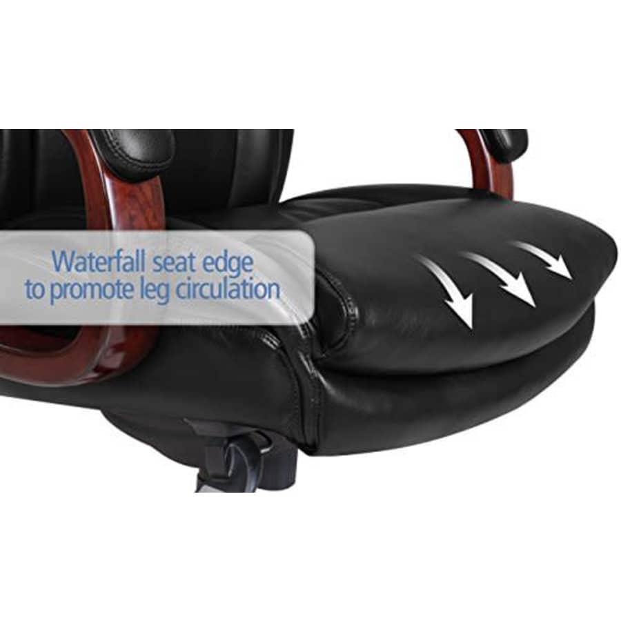 La-Z-Boy Edmonton Big and Tall Executive Office Chair with Comfort Core Cushions, Solid Wood Arms for $368 La-Z-Boy Edmonton Big and Tall Executive Office Chair with Comfort Core Cushions, Solid Wood Arms for $368