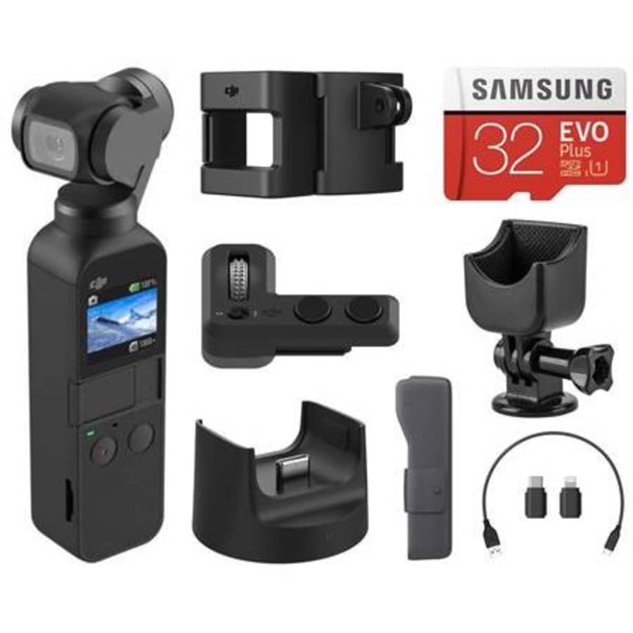 DJI Osmo Pocket 3-Axis Gimbal Stabilized Handheld Camera w/ Expansion Kit for $285