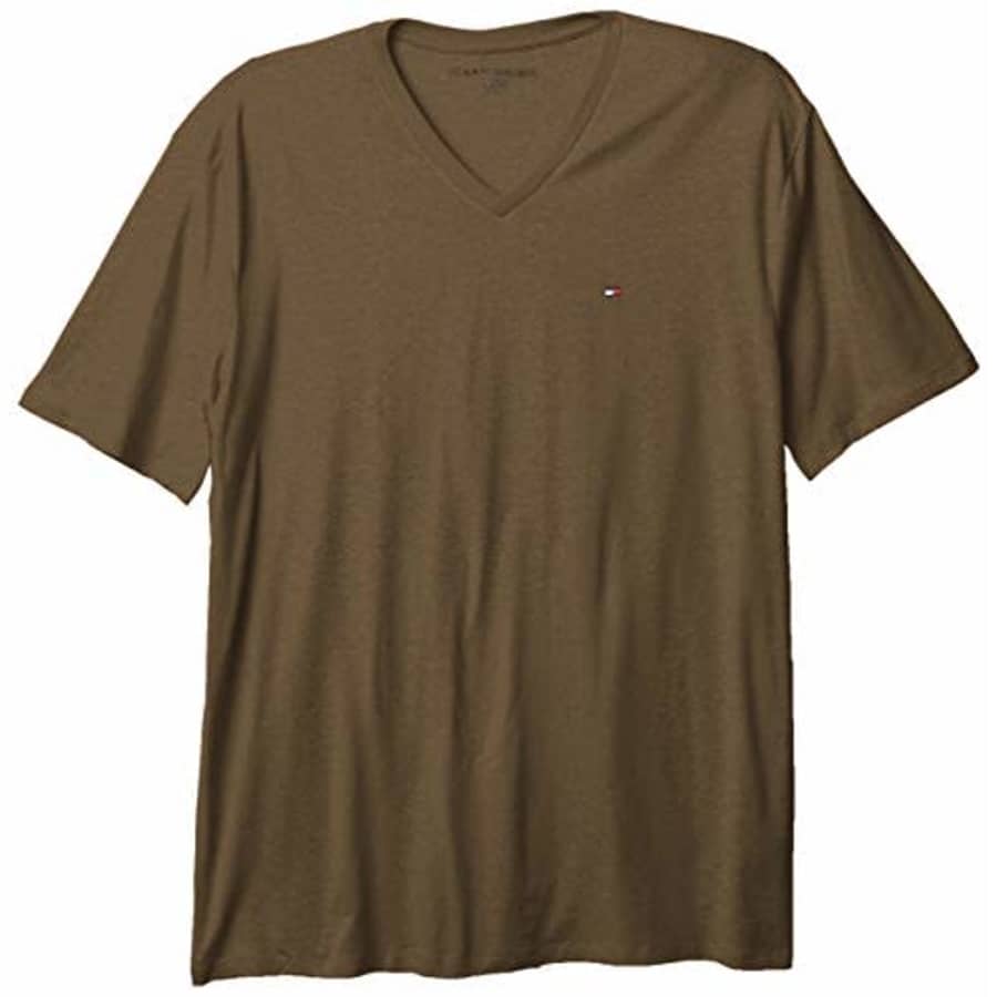Tommy Hilfiger Men's Short Sleeve V Neck T Shirt, Army Green AA 548-830, SM for $23 Tommy Hilfiger Men's Short Sleeve V Neck T Shirt, Army Green AA 548-830, SM for $23
