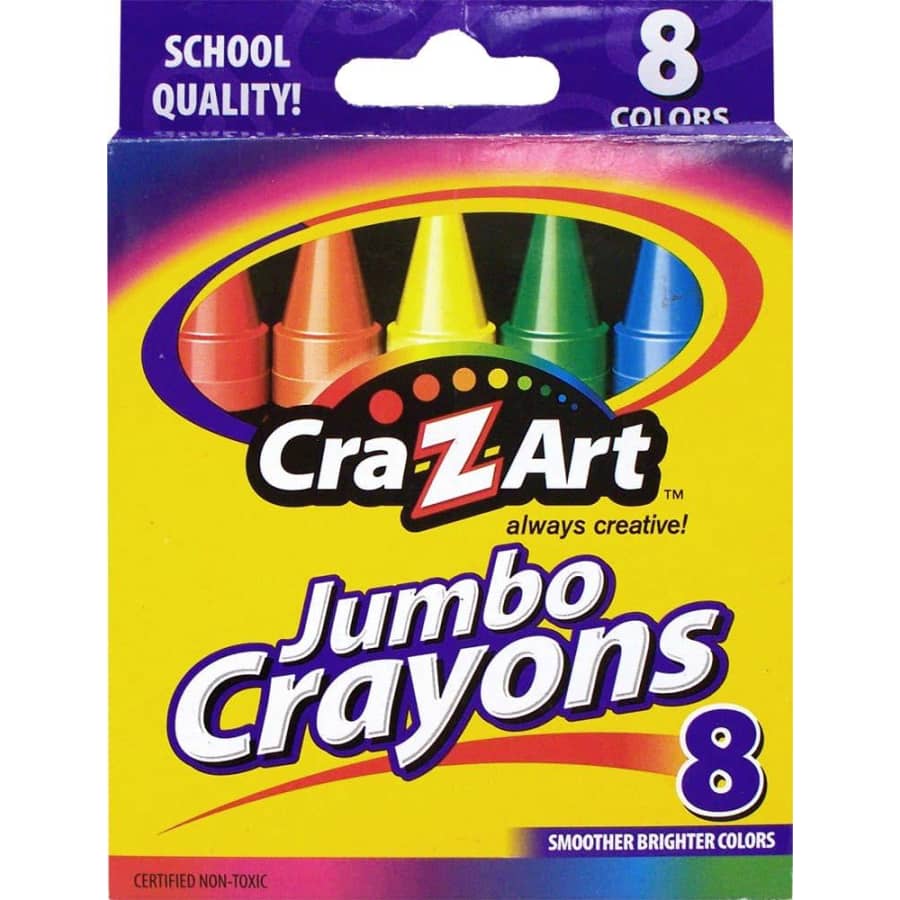 Cra-Z-Art 8-Count Jumbo Crayons for $4